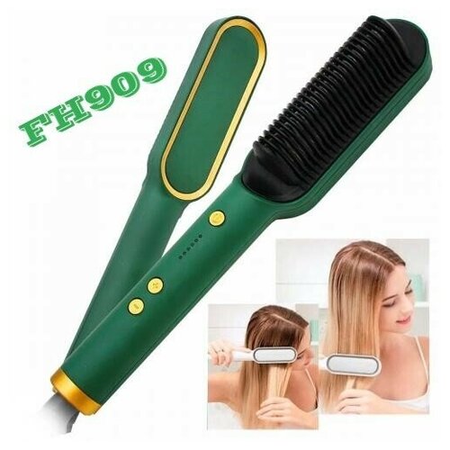 Электрическая расческа-выпрямитель Straight Comb Temperture Control FH909 зеленая 57900₽