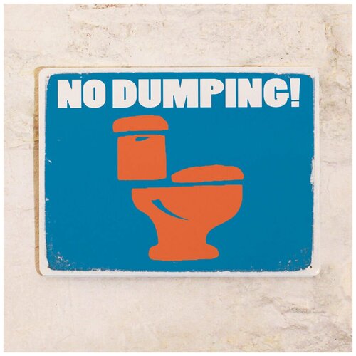 Жестяная табличка No dumping, металл, 30Х40 см