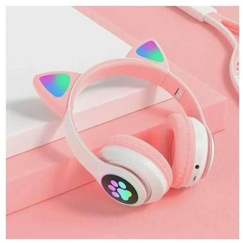 Детские наушники беспроводные с ушками светящиеся bluetooth 120000₽