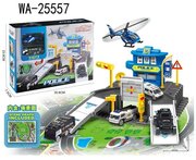 Игровой набор Junfa Полицейский участок с машинкой, вертолетом и ландшафтной картой WA-25557