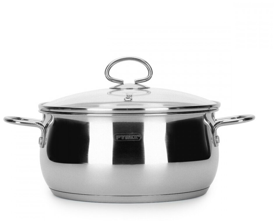 Кастрюля PYREX Classic Touch CT20AEX/E006, 2.9л, с крышкой, серебристый