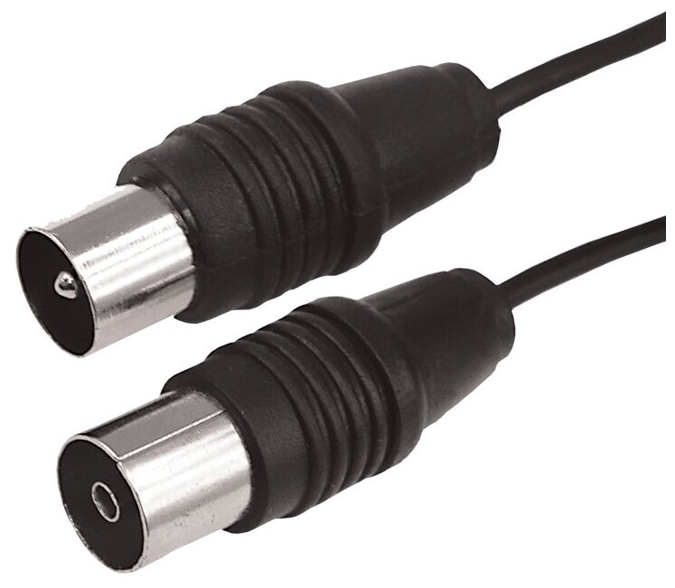 ВЧ-кабель, ТВ-гнездо - ТВ-штекер, длина 15 метров, черный REXANT Артикул 17-5017 (10_шт)