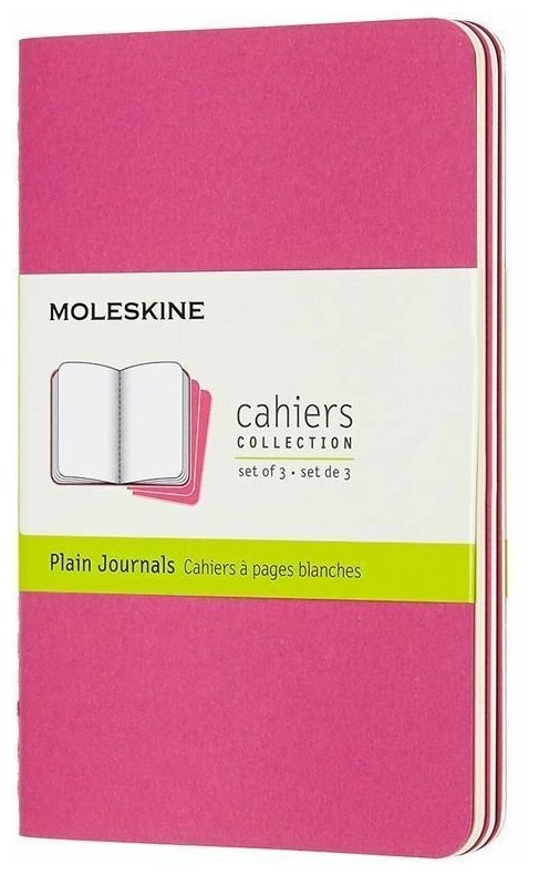 Блокнот Moleskine Cahier Journal, 64стр, без разлиновки, розовый неон [ch013d17]