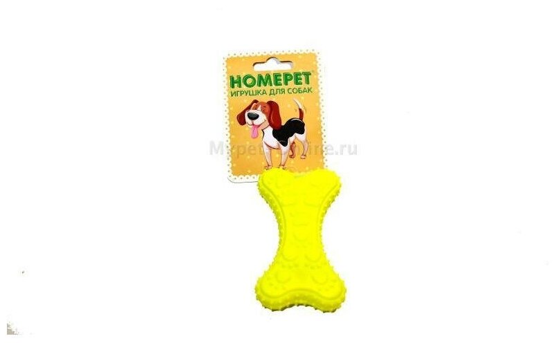 Игрушка для собак Homepet косточка с рисунком лапки TPR 10,5 см