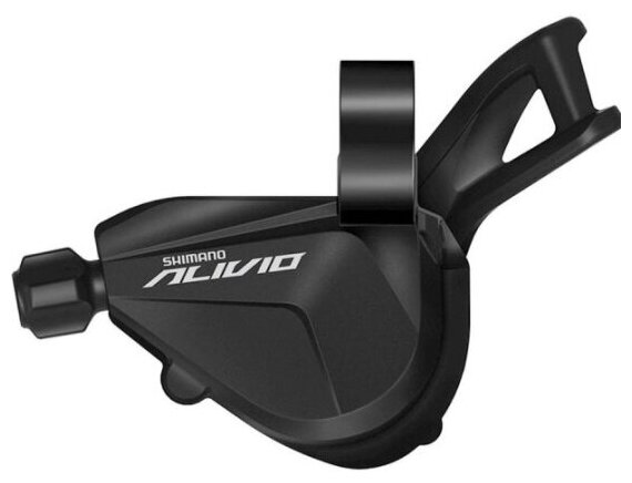 Шифтер Shimano Alivio, M3100-L, левый, 2 скорости, на хомут, без индикатора, трос 1800мм, ESLM31002LB