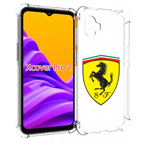 Чехол MyPads Ferrari-3 мужской для Samsung Galaxy Xcover Pro 2 задняя-панель-накладка-бампер чехол mypads порше porsche 3 мужской для samsung galaxy xcover pro 2 задняя панель накладка бампер