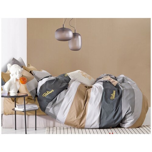 E-shine /Комплект постельного белья из сатина 100% хлопок двуспальный 2-спальный