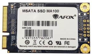 Твердотельный накопитель AFOX 256 ГБ mSATA MA100-256GN