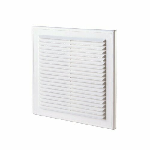 НАШ вент Решетка разъемная 204х204мм (МВ 150с) с москит. сеткой, пластик, белая