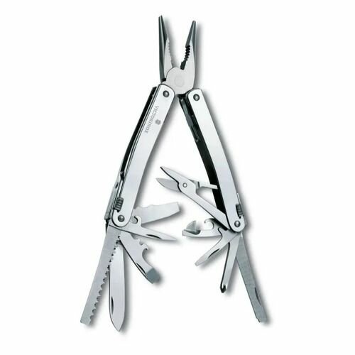 Мультитул VICTORINOX SwissTool Spirit X, 35 функций, серебристый [3.0235.l] - фото №5