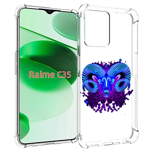 чехол mypads знак зодиака скорпион 2 для realme c35 narzo 50a prime задняя панель накладка бампер Чехол MyPads знак зодиака овен 2 для Realme C35 / Narzo 50A Prime задняя-панель-накладка-бампер