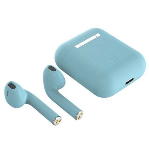 Наушники беспроводные TWS inPods 12 Macaron 50 с боксом для зарядки Bluetooth голубой 69000₽