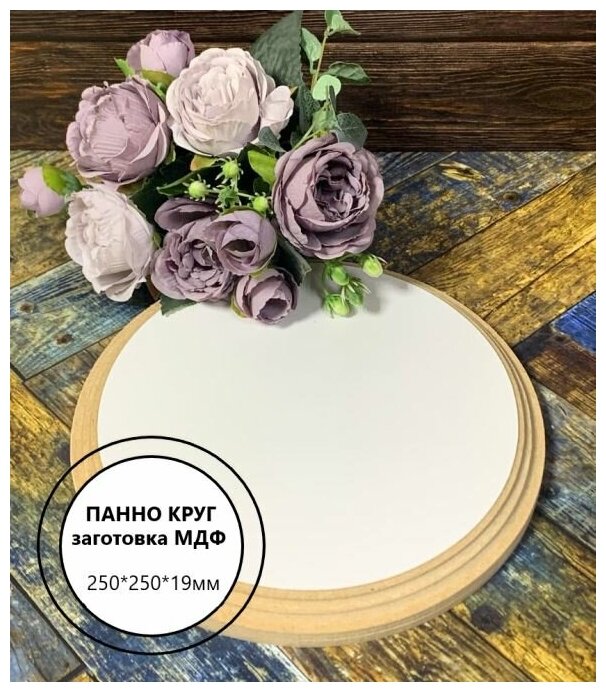 фото Панно Круг 25*25*1,9см , МДФ, Заготовка для творчества