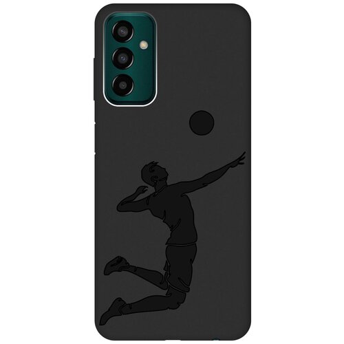 Матовый чехол Volleyball для Samsung Galaxy M13 / Самсунг М13 с 3D эффектом черный матовый чехол angry для samsung galaxy m13 самсунг м13 с 3d эффектом черный