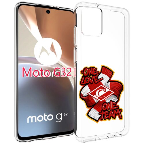 Чехол MyPads ФК спарак 1 любовь для Motorola Moto G32 задняя-панель-накладка-бампер