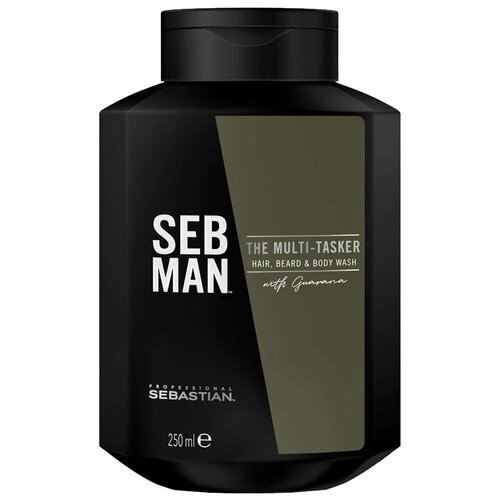 шампунь seb man hair care the multitasker шампунь для ухода за волосами бородой и телом 3 в 1 1000 мл Sebastian Professional Шампунь для ухода за волосами, бородой и телом The Multitasker 3 в 1, 250 мл