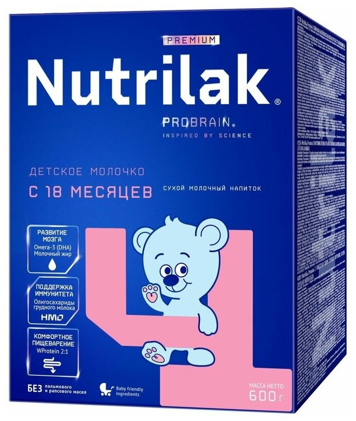 Напиток молочный NUTRILAK Premium 4, c 18 месяцев