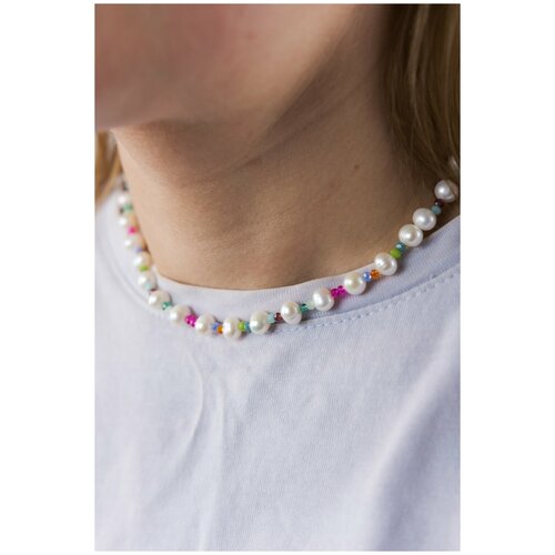 фото Чокер ожерелье carolon для женщин / стильный чокер на шею / ожерелье из жемчуга