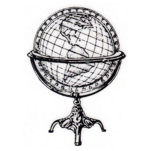 Резиновый штамп «Antique Globe», 3,5x12,7см