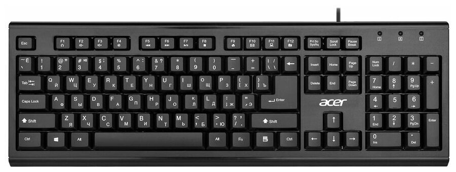 Клавиатура Acer OKW120 черный USB Multimedia
