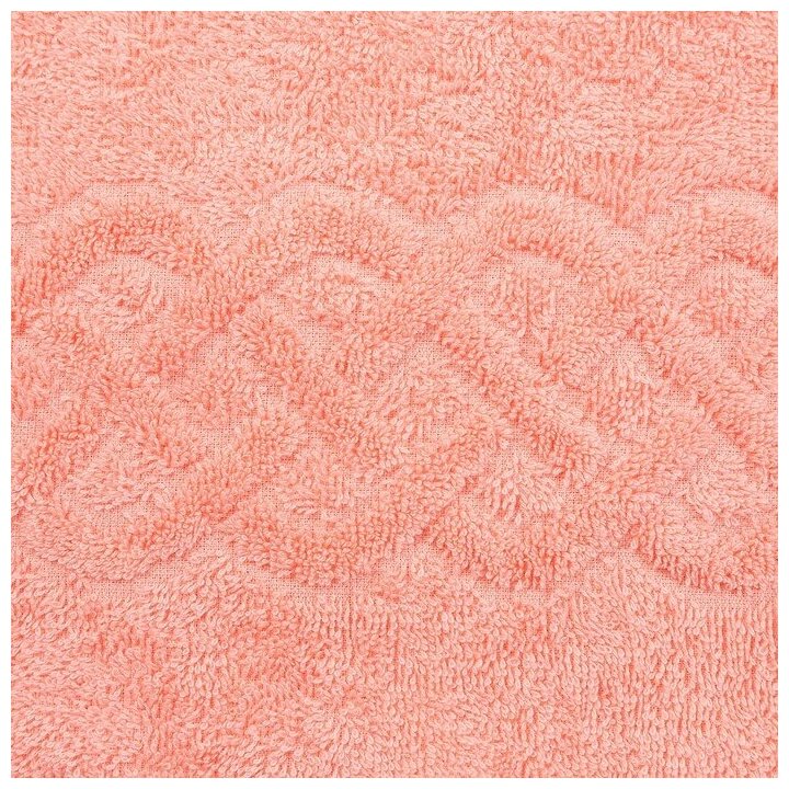 ДМ-люкс Полотенце махровое «Plait», цвет коралл, 30х70 см