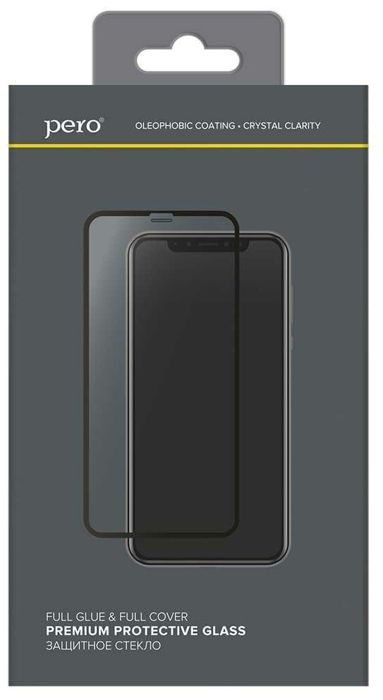 Защитное стекло PERO Full Glue для Xiaomi Mi 11T, черное - фото №3