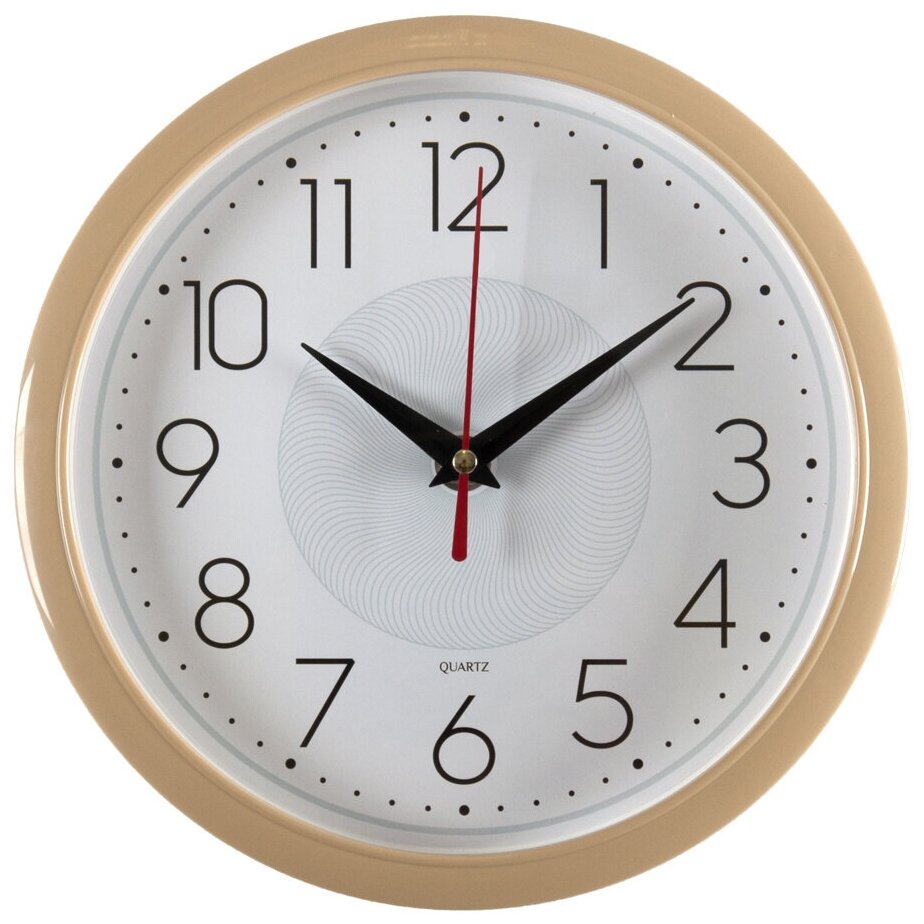 фото Часы настенные аналоговые Бюрократ WALLC-R83P D22см белый/бежевый (WALLC-R83P22/IVORY)