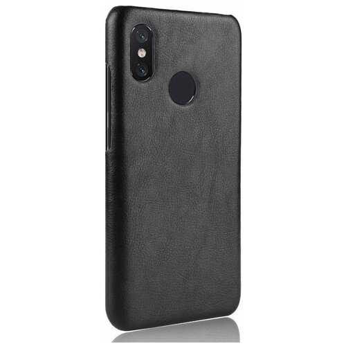 фото Чехол панель бампер mypads для xaomi 8th anniversary edition / xiaomi mi 8/ mi 8 explorer edition элегантный тонкий на пластиковой основе с дизайном под кожу крокодила черный