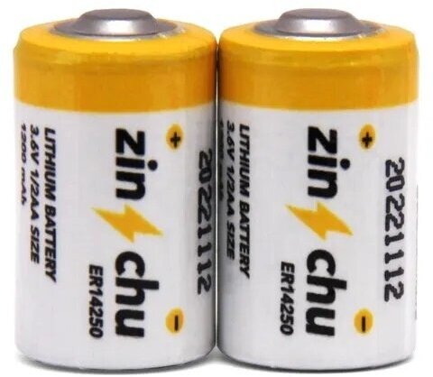 Батарейка литиевая "Zinchu", тип ER14250, 3.6В, 2 шт.