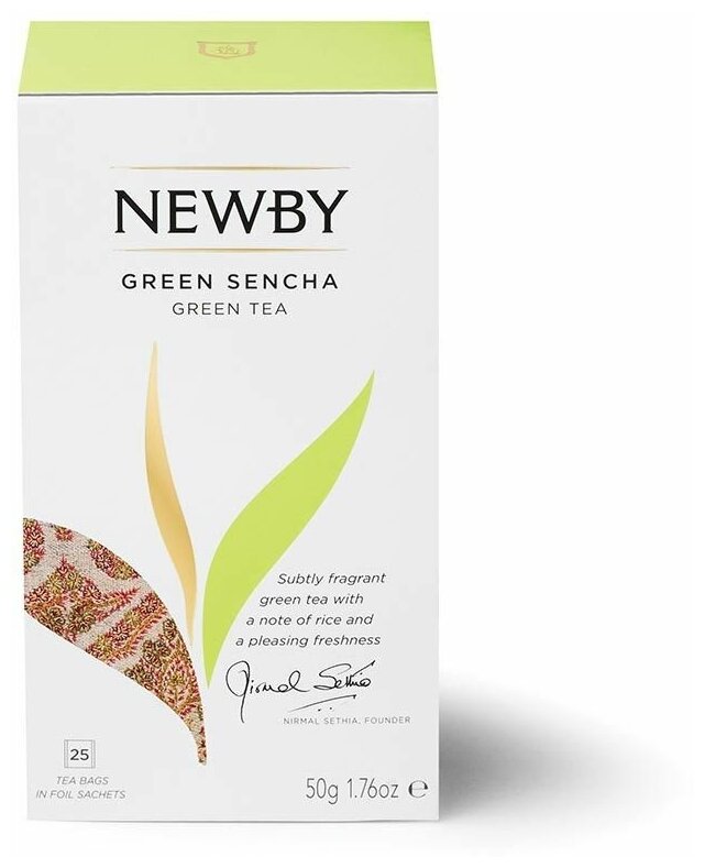 Чай "Newby" зеленый "Green Sencha" 25 пакетиков.