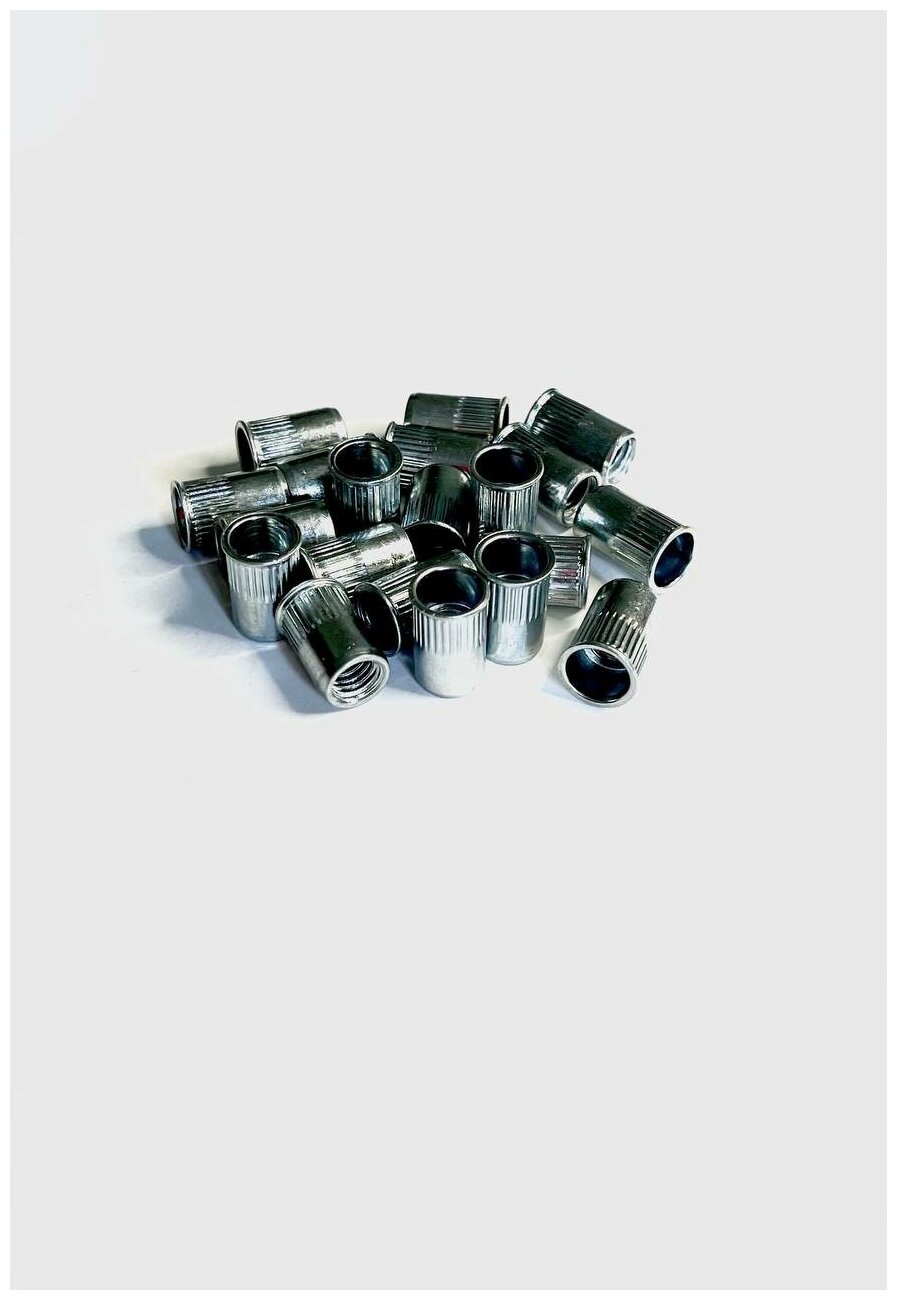 Заклёпка резьбовая М3х0,5х9,0, уменьшенный бортик, с насечкой, цинк (50шт) - фотография № 5