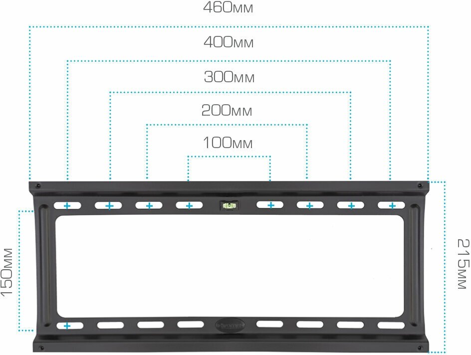 Кронштейн настенный для TV/монитора KROMAX IDEAL-3, 22"-65", до 50 кг (26003)