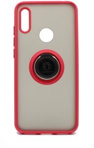Чехол противоударный Mobix для Huawei Y6 2019, Honor 8A ( Хуавей Ю6 2019, Хонор 8А ) с кольцом и с функцией подставки цвет: красный