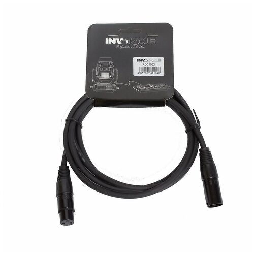 INVOTONE ADC1002 DMX-кабель с разъемами XLR F - XLR M; 2 м кабель xlr xlr invotone acm1102b 2 0m