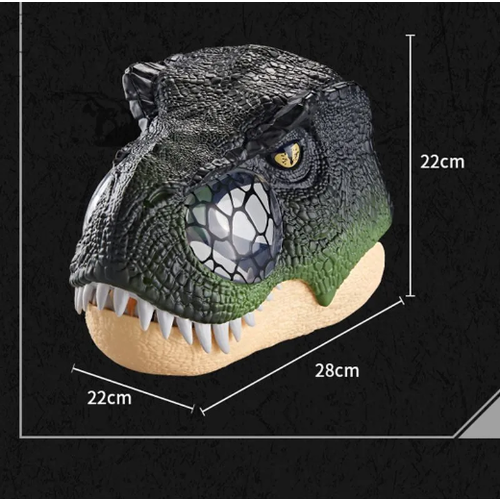 фигурка динозавра мир юрского периода хищный свирепый ти рекс hdy55 Маска динозавра для детей / Рычащий и светящийся Тираннозавр Рекс\ маска мультяшного героя