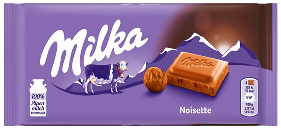 Молочный шоколад Milka Noisette 100 гр