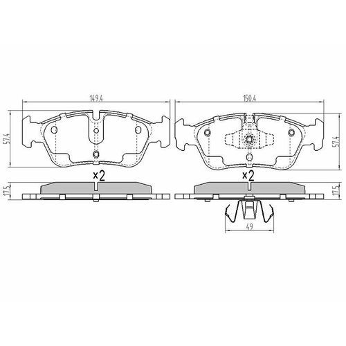 SAT ST-34116769951 Колодки тормозные перед BMW 3 E90