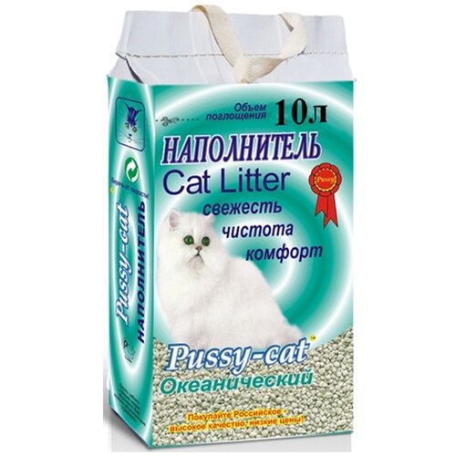 Pussy- Cat Океанический цеолитовый наполнитель для туалета кошек 10 л.