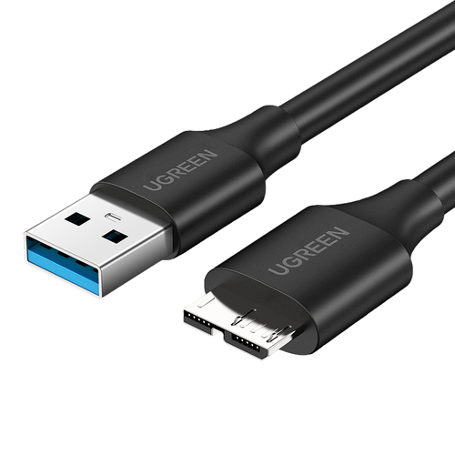 Кабель UGREEN US130 (10841) USB 3.0 A Male to Micro USB 3.0 Male Cable. Длина: 1м. Цвет: черный кабель ugreen us177 30875 usb a to micro usb usb type c cable 1 метр чёрный