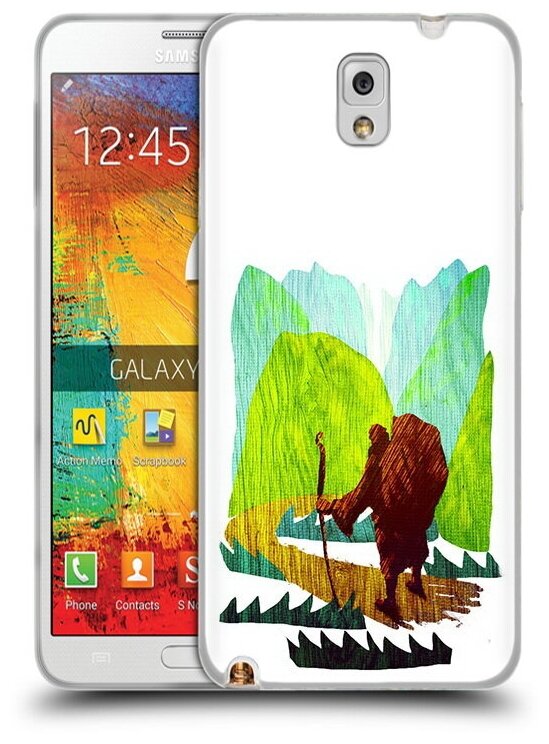 Чехол задняя-панель-накладка-бампер MyPads Лесная тропа для Samsung Galaxy Note 3 SM-N900/N9005 противоударный