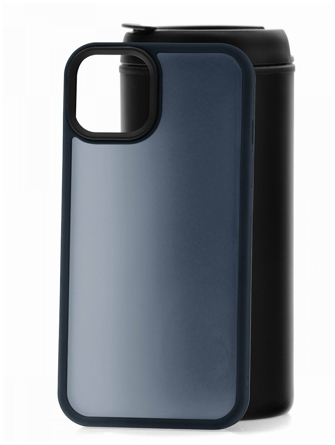 Чехол для iPhone 13 Kruche Skinshell Blue противоударная однотонная пластиковая накладка силиконовый бампер с защитой камеры защитный кейс