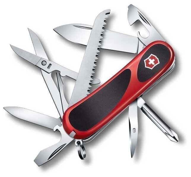 Нож перочинный VICTORINOX Evolution 18, 85 мм, 15 функций, красный с чёрными вставками