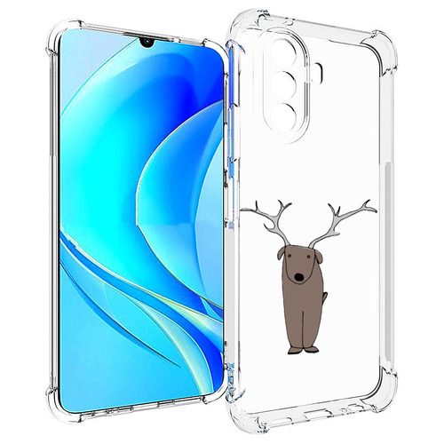 Чехол MyPads Собака олень для Huawei Nova Y70 / Nova Y70 Plus (MGA-LX9N) / Huawei Enjoy 50 задняя-панель-накладка-бампер чехол mypads собака в яйцах для huawei nova y70 nova y70 plus mga lx9n huawei enjoy 50 задняя панель накладка бампер