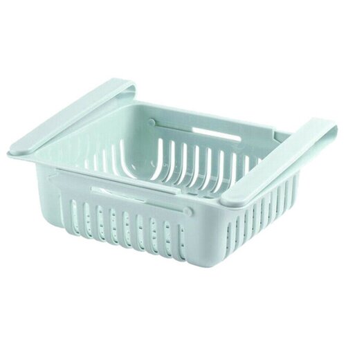 Раздвижной контейнер - органайзер для холодильника голубой 239₽