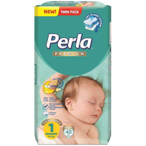 Подгузники PERLA PR TWIN NEWBORN 42 шт 2-5 кг