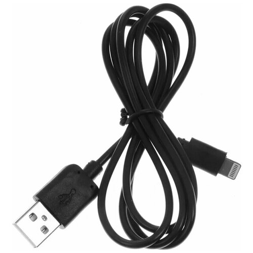 Кабель USB/Lightning (iPhone), Red Line, 2m, чёрный кабель lightning 2м red line usb 8 pin круглый белый