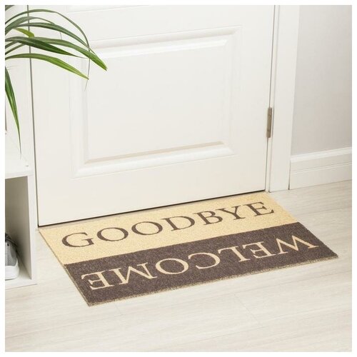 Коврик придверный Доляна Welcome-Goodbye
