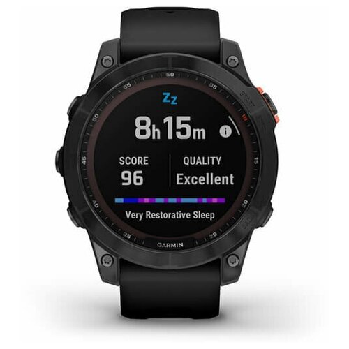 Garmin Fenix 7 Solar серый с черным ремешком серый