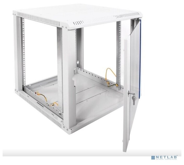 ЦМО Шкаф телекоммуникационный настенный разборный 12U (600х520) дверь стекло цвет черный (ШРН-Э-12500-9005) (1 коробка)