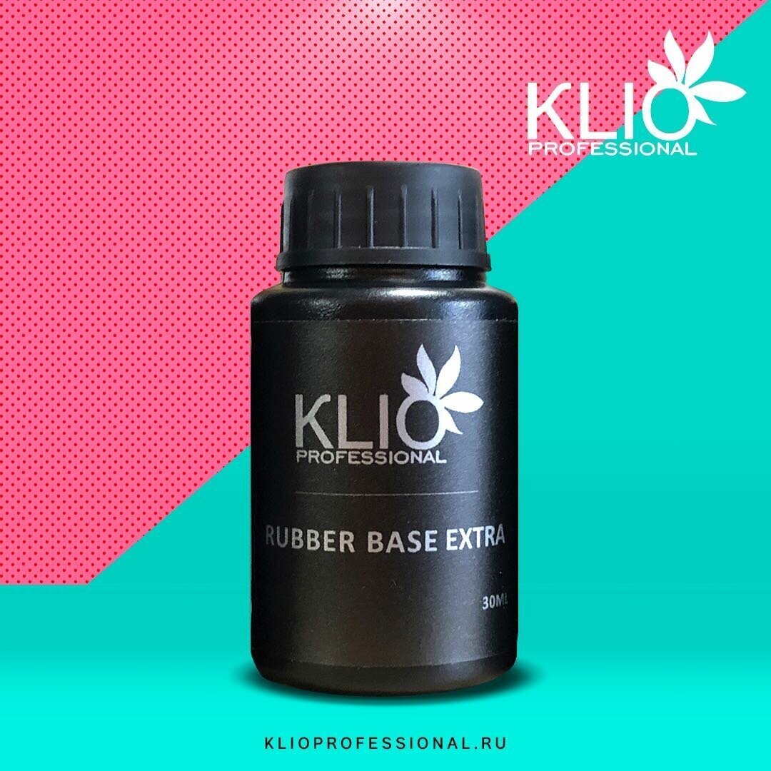 База каучуковая для гель-лака EXTRA Rubber Base Klio professional 30 мл (в бутылочке с узким горлышком)